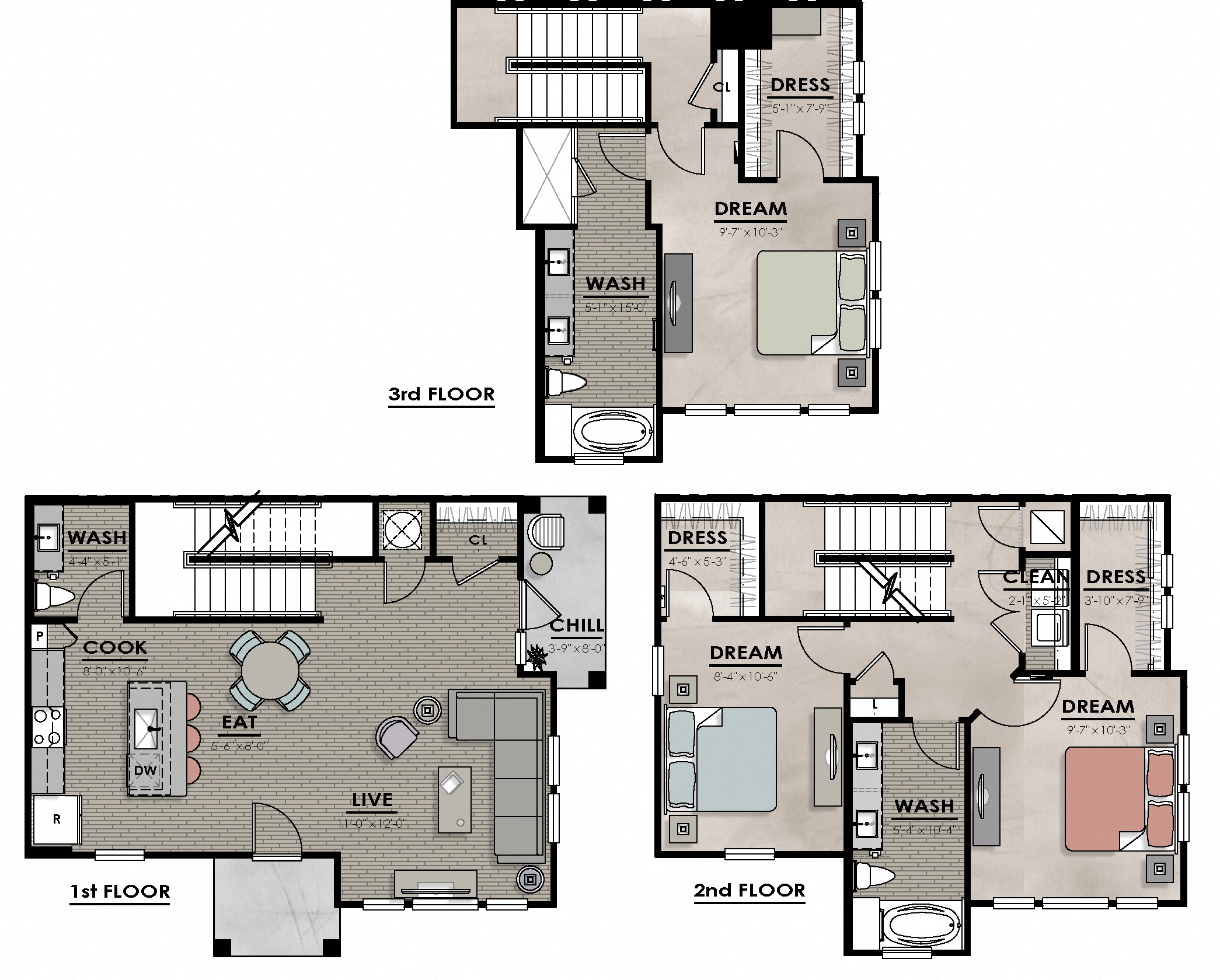 C3Floor plates with LVT at Harrison Apartments, Sarasota, Florida